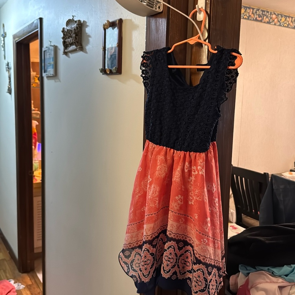 Pink & Violet Blue and Pink Sleeveless Girl's Dress Sz s 6/6x